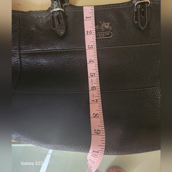 Coach Black Leather Tote Bag - Picture 7 of 9